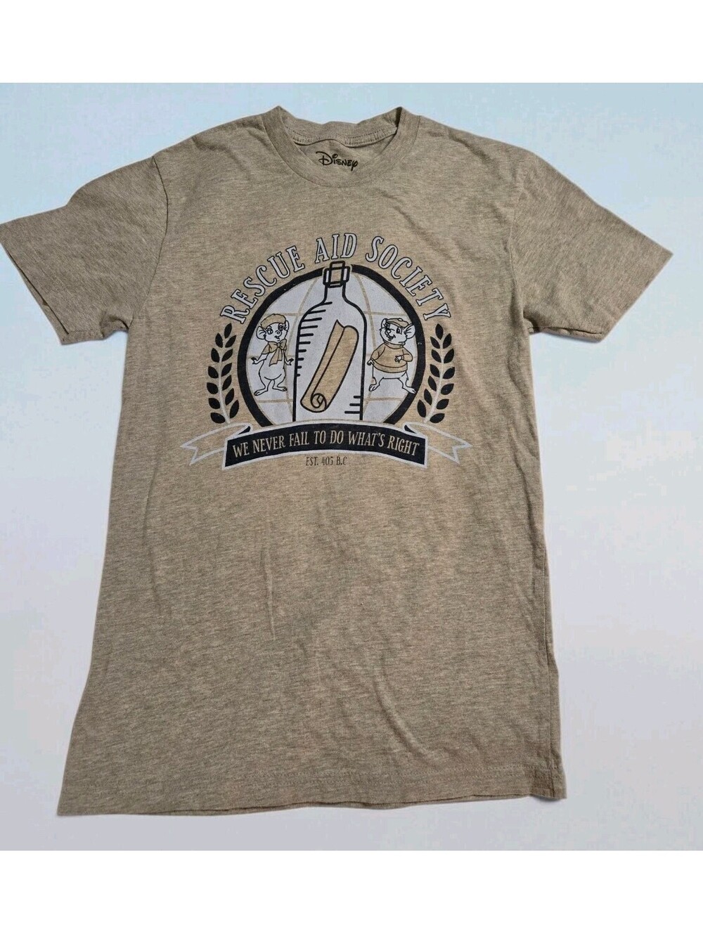 Disney The Rescuers T Shirt Mens Medium Gray Rescue Aid Society Bernard XS